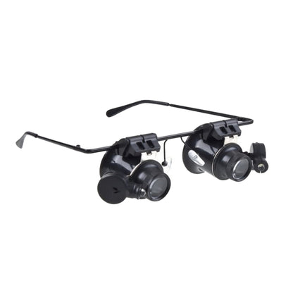 20X แว่นตาประเภทซ่อมนาฬิกา Loupe แว่นขยายพร้อมไฟ LED, Dual