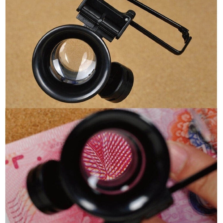 20X แว่นตาประเภทซ่อมนาฬิกา Loupe แว่นขยายพร้อมไฟ LED, Dual