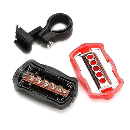 ไฟหน้าจักรยานกันน้ำ LED 5 ดวง + ไฟฉายนิรภัยด้านหลัง, Bicycle Head Light+ Rear Safety Flashlight