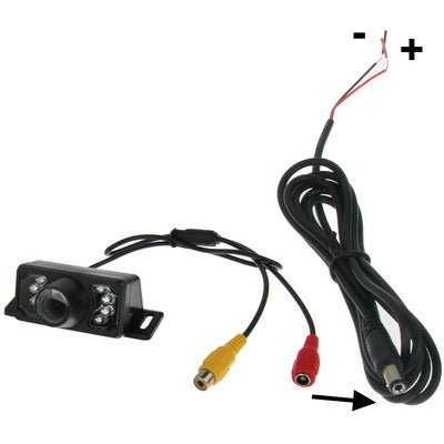 7 LED IR อินฟราเรดกันน้ำ Night Vision แบบมีสายเลนส์สั้น DVD มุมมองด้านหลังพร้อม Scaleplate รองรับการติดตั้งใน Car DVD Navigator หรือ Car Monitor มุมมองที่กว้าง: 140 องศา (YX002), YX002