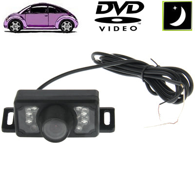 7 LED IR อินฟราเรดกันน้ำ Night Vision เลนส์สั้นไร้สาย DVD มุมมองด้านหลังพร้อมสเกลเพลท, รองรับการติดตั้งใน Car DVD Navigator, มุมมองที่กว้าง: 140 องศา (WX002), WX002