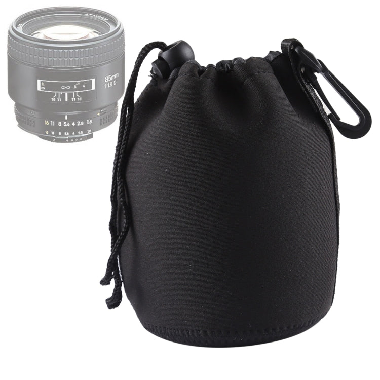 กระเป๋าใส่เลนส์กล้อง Neoprene SLR พร้อมคาราบิเนอร์ ขนาด: 10x14ซม, Size: 10x14cm