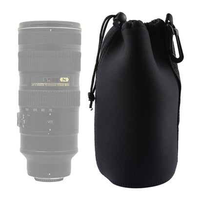 กระเป๋าใส่เลนส์กล้อง Neoprene SLR พร้อมคาราบิเนอร์ ขนาด: 10x22ซม, Size: 10x22cm