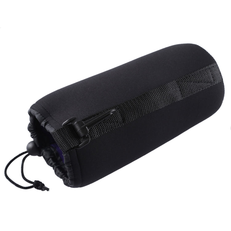 กระเป๋าใส่เลนส์กล้อง Neoprene SLR พร้อมคาราบิเนอร์ ขนาด: 10x22ซม, Size: 10x22cm