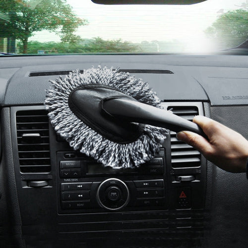 KANEED SL-915 Car Dash Duster น้ำยาทำความสะอาดพื้นผิวไมโครไฟเบอร์ภายในและภายนอกที่ล้างทำความสะอาดได้ Wax Treated Professional Detailing Tool ขนาด: 34 x 19 ซม., Surface Cleaner, Surface Cleaner Blue