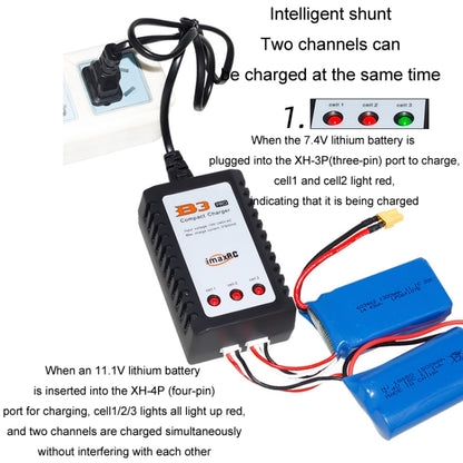 เครื่องชาร์จบาลานซ์ขนาดกะทัดรัด ImaxRC B3 LiPo, EU Plug