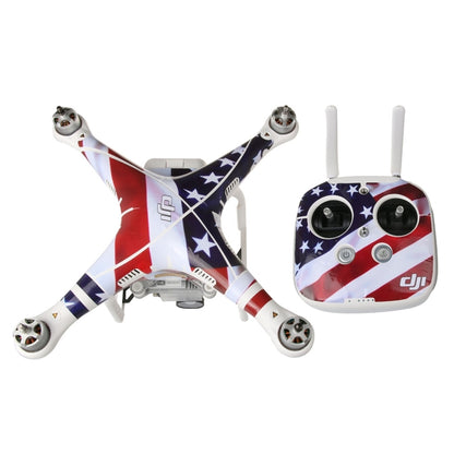 สติ๊กเกอร์กันน้ำ PVC คาร์บอนไฟเบอร์เลียนแบบ 4D ชุด สำหรับ DJI Phantom 3 โดรน และรีโมทคอนโทรลและแบตเตอรี่