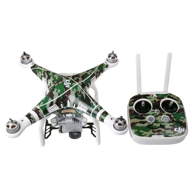 สติ๊กเกอร์กันน้ำ PVC คาร์บอนไฟเบอร์เลียนแบบ 4D ชุด สำหรับ DJI Phantom 3 โดรน และรีโมทคอนโทรลและแบตเตอรี่
