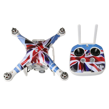 สติ๊กเกอร์กันน้ำ PVC คาร์บอนไฟเบอร์เลียนแบบ 4D ชุด สำหรับ DJI Phantom 3 โดรน และรีโมทคอนโทรลและแบตเตอรี่