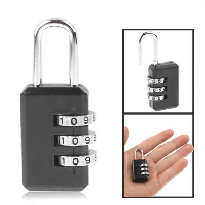 ล็อคการเดินทางเพื่อความปลอดภัยแบบรวม 3 หลักที่สามารถรีเซ็ตได้, 3 Digit ResettableLock