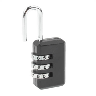 ล็อคการเดินทางเพื่อความปลอดภัยแบบรวม 3 หลักที่สามารถรีเซ็ตได้, 3 Digit ResettableLock