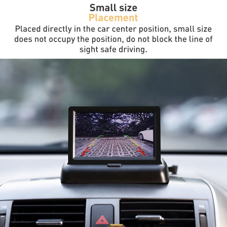 จอภาพติดรถยนต์แบบพับได้สี TFT-LCD ขนาด 4.3 นิ้ว ประเภท: PAL/NTSC, 4.3 inch, Type: PAL/NTSC