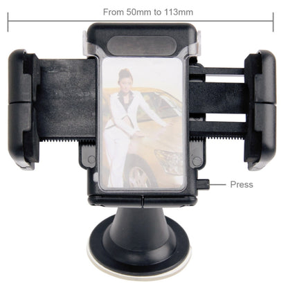 สำหรับ iPhone, Galaxy, Sony, Lenovo, HTC, Huawei และสมาร์ทโฟนอื่นๆ ที่มีความกว้าง: 5.1 ซม. - 10.5 ซม., Suction Cup Car Holder