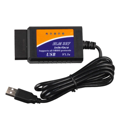 เครื่องมือวินิจฉัยรถยนต์ USB ELM327 OBDII สำหรับโน้ตบุ๊ก / พีซี, Car Diagnostics Tool