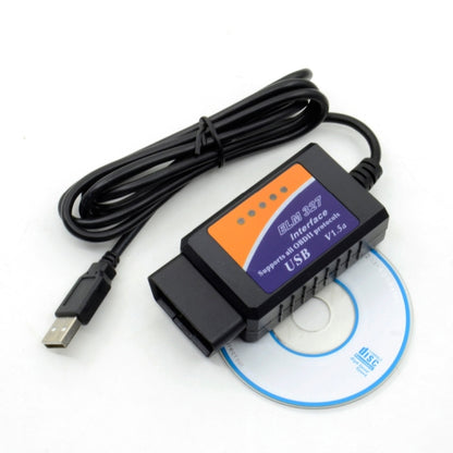 เครื่องมือวินิจฉัยรถยนต์ USB ELM327 OBDII สำหรับโน้ตบุ๊ก / พีซี, Car Diagnostics Tool