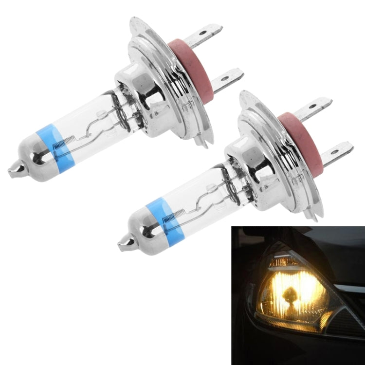 2 ชิ้น H7 12V / 55W / 4300K / 2100lm หลอดไฟหน้ารถยนต์ซีนอน, สีขาวนวล, H7