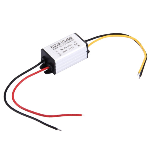 DC 8-40V ถึง 5V รถ ขั้นตอนลงหม้อแปลงกระแสไฟขาออกที่กำหนด: 5A, Car Power Step Down Transformer