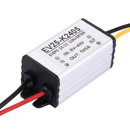 DC 8-40V ถึง 5V รถ ขั้นตอนลงหม้อแปลงกระแสไฟขาออกที่กำหนด: 5A, Car Power Step Down Transformer