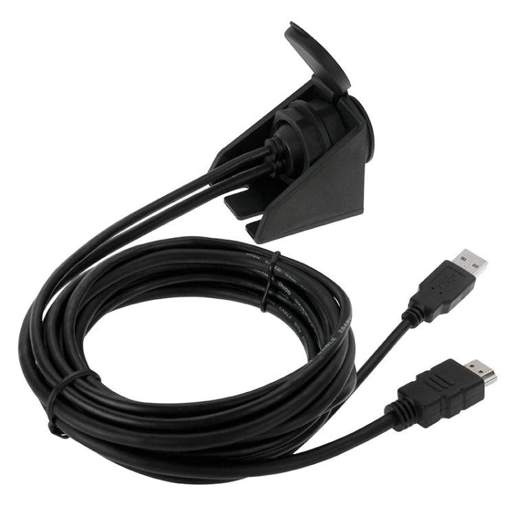 USB 2.0 และ HDMI (Type-A) สายต่อชายเป็นหญิง ความยาว: 2 ม, USB 2.0 & HDMI (Type-A) Male to Female