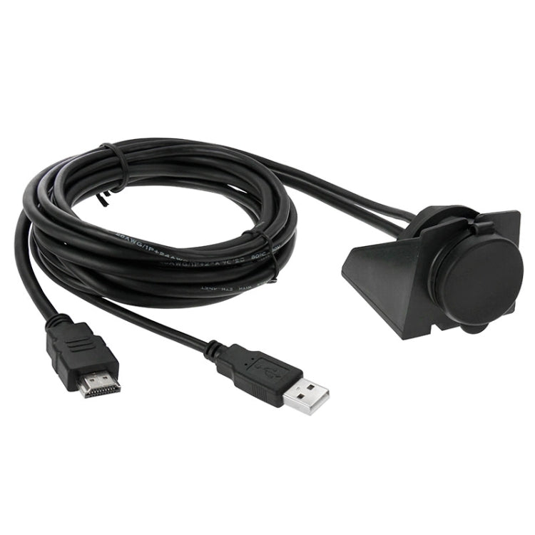 USB 2.0 และ HDMI (Type-A) สายต่อชายเป็นหญิง ความยาว: 2 ม, USB 2.0 & HDMI (Type-A) Male to Female