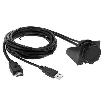 USB 2.0 และ HDMI (Type-A) สายต่อชายเป็นหญิง ความยาว: 2 ม, USB 2.0 & HDMI (Type-A) Male to Female