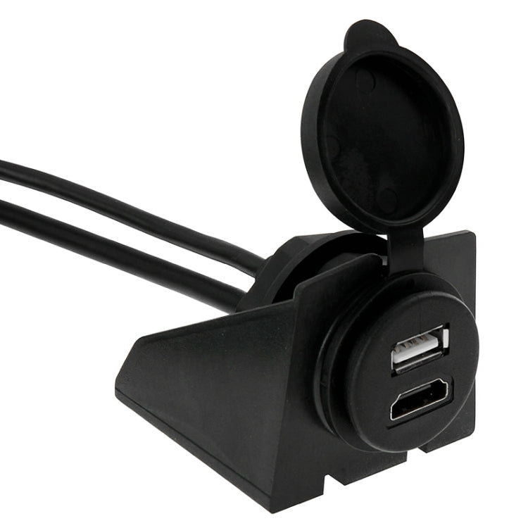USB 2.0 และ HDMI (Type-A) สายต่อชายเป็นหญิง ความยาว: 2 ม, USB 2.0 & HDMI (Type-A) Male to Female