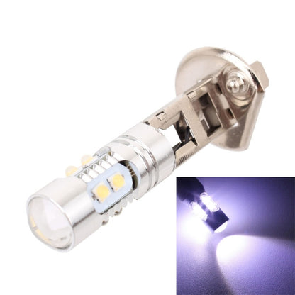 H1 50W 600LM 5500K แสงสีขาว 10 SMD-2828-LEDs ไฟตัดหมอกรถยนต์, กระแสไฟคงที่, DC12-24V, H1