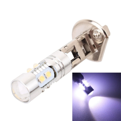 H1 50W 600LM 5500K แสงสีขาว 10 SMD-2828-LEDs ไฟตัดหมอกรถยนต์, กระแสไฟคงที่, DC12-24V, H1