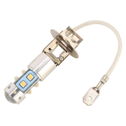 H3 50W 600LM 5500K แสงสีขาว 10 SMD-2828-LEDs ไฟตัดหมอกรถยนต์, กระแสไฟคงที่, DC12-24V, H3