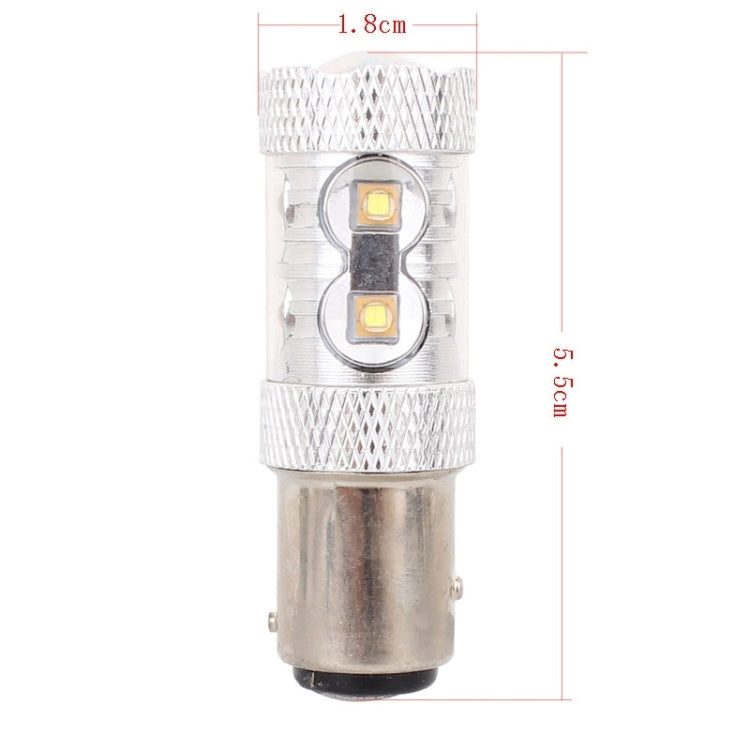 1157/BAY15D 50W 750LM 6500K แสงสีขาว 10-3535-LEDs ไฟเบรกรถยนต์, กระแสไฟคงที่, DC12-24V, 1157 50W
