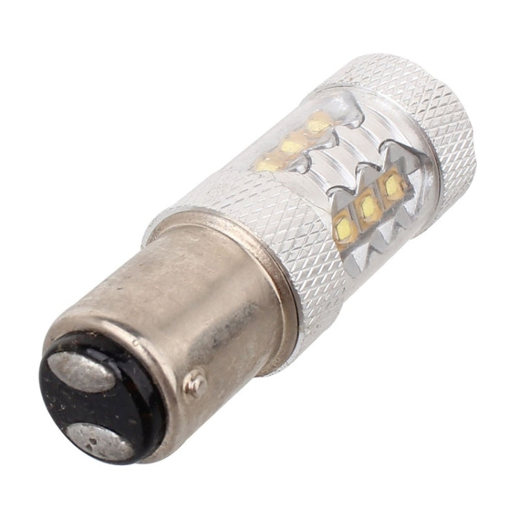 1157/BAY15D 80W 800LM 6500K แสงสีขาว 16-3535-LEDs ไฟเบรกรถยนต์, กระแสไฟคงที่, DC12-24V, 1157  80W
