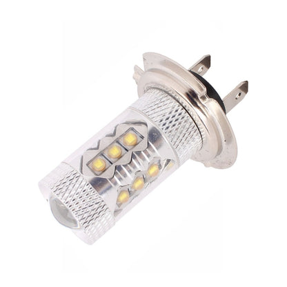H7 80W 800LM 6500K แสงสีขาว 16-3535-LEDs ไฟตัดหมอกรถยนต์, กระแสไฟคงที่, DC12-24V, H7
