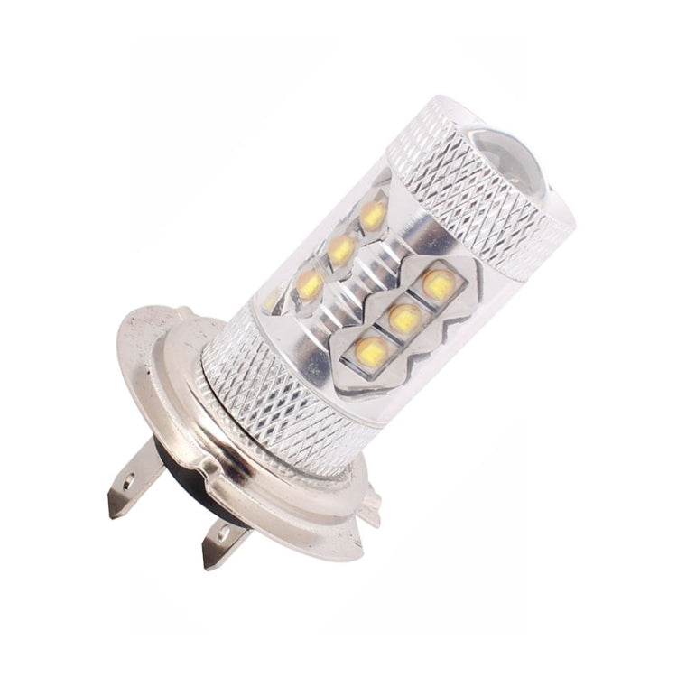 H7 80W 800LM 6500K แสงสีขาว 16-3535-LEDs ไฟตัดหมอกรถยนต์, กระแสไฟคงที่, DC12-24V, H7