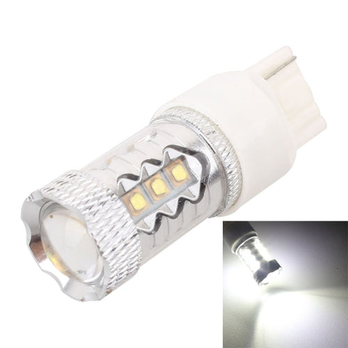 T20/7440 สายเดี่ยว 80W 800LM 6500K แสงสีขาว 16-3535-LEDs ไฟตัดหมอกรถยนต์ กระแสไฟคงที่ DC12-24V, T20