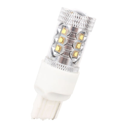 T20/7440 สายเดี่ยว 80W 800LM 6500K แสงสีขาว 16-3535-LEDs ไฟตัดหมอกรถยนต์ กระแสไฟคงที่ DC12-24V, T20