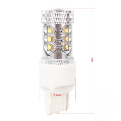 T20/7440 สายเดี่ยว 80W 800LM 6500K แสงสีขาว 16-3535-LEDs ไฟตัดหมอกรถยนต์ กระแสไฟคงที่ DC12-24V, T20
