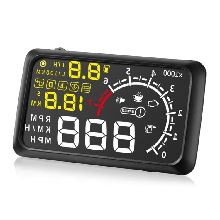 X3 บลูทูธ 5.5 นิ้วรถยนต์ OBDII / EUOBD HUD ติดตั้งบนรถ Head Up Display ระบบรักษาความปลอดภัย, รองรับความเร็วและการใช้เชื้อเพลิง, ปลุก Overspeed, อุณหภูมิของน้ำ ฯลฯ, X3 5.5 inch
