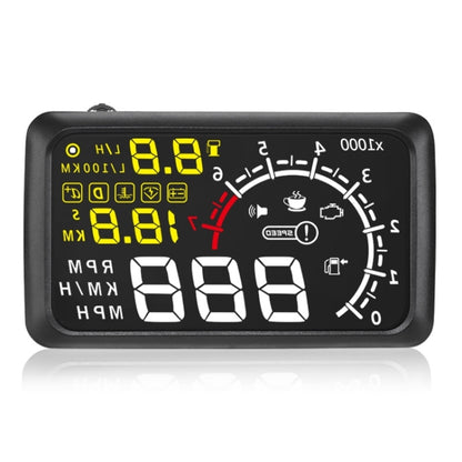 X3 บลูทูธ 5.5 นิ้วรถยนต์ OBDII / EUOBD HUD ติดตั้งบนรถ Head Up Display ระบบรักษาความปลอดภัย, รองรับความเร็วและการใช้เชื้อเพลิง, ปลุก Overspeed, อุณหภูมิของน้ำ ฯลฯ, X3 5.5 inch