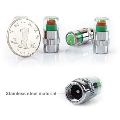4 ชิ้น 2.4 บาร์ฝาเกลียวตรวจจับแรงดันลมยาง, Tire Pressure Detection Screw Cap