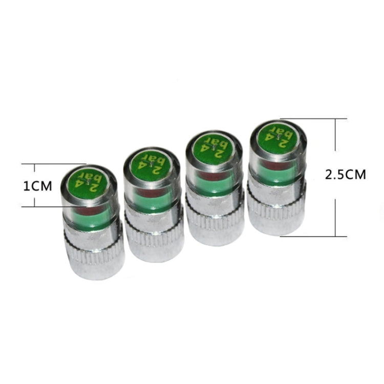 4 ชิ้น 2.4 บาร์ฝาเกลียวตรวจจับแรงดันลมยาง, Tire Pressure Detection Screw Cap
