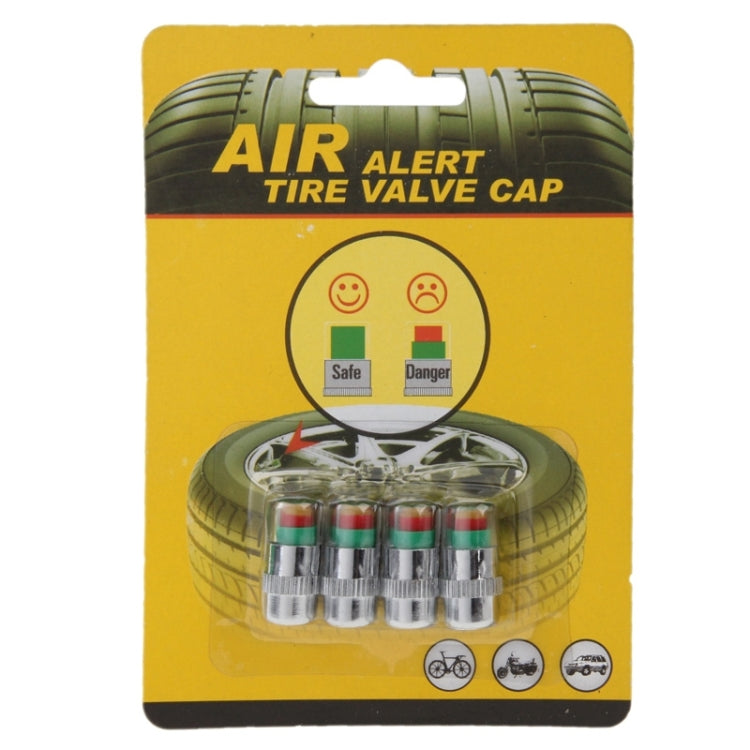 4 ชิ้น 2.4 บาร์ฝาเกลียวตรวจจับแรงดันลมยาง, Tire Pressure Detection Screw Cap