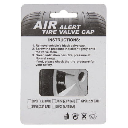 4 ชิ้น 2.4 บาร์ฝาเกลียวตรวจจับแรงดันลมยาง, Tire Pressure Detection Screw Cap