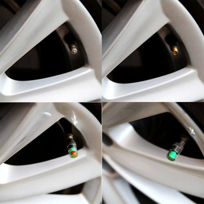 4 ชิ้น 2.4 บาร์ฝาเกลียวตรวจจับแรงดันลมยาง, Tire Pressure Detection Screw Cap