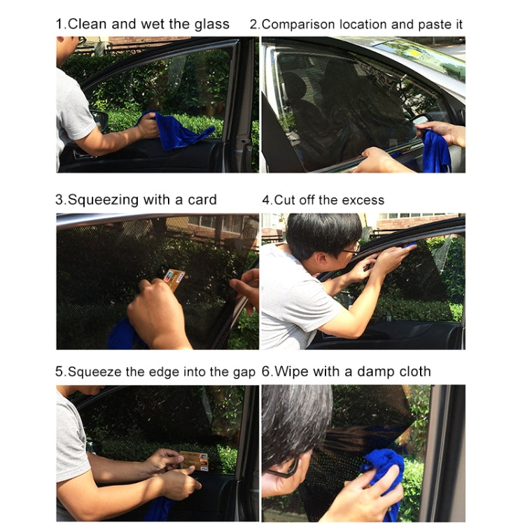 2 ชิ้นรถยนต์จัดแต่งทรงผมป้องกันรังสียูวีสติกเกอร์ไฟฟ้าสถิต, UV Protection