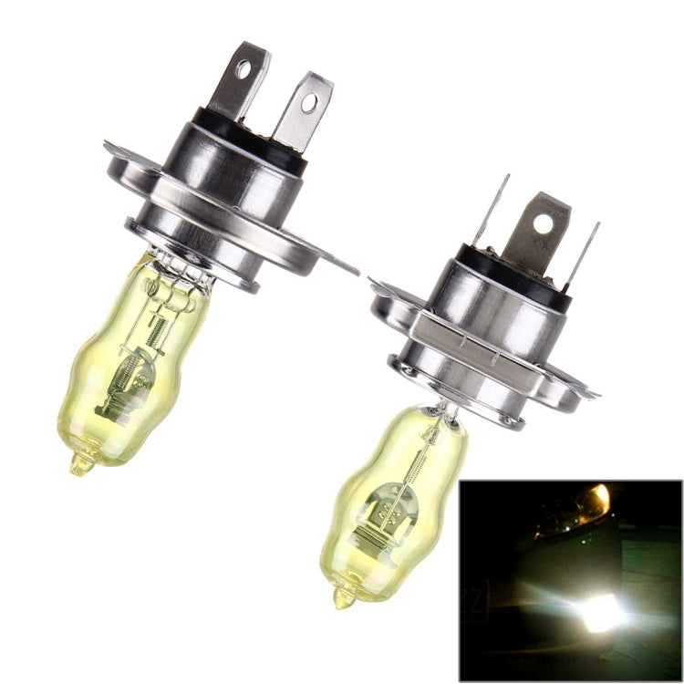 H4 หลอดไฟซีนอนสีเหลืองบริสุทธิ์ 12V 100/90W, H4 100/90W