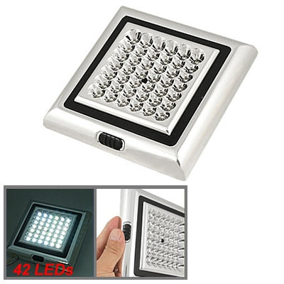 พลังงานสูงรถยนต์ในร่ม 42 LED 3 ส่วนสวิตช์ไฟ DC 12V (แสงสีขาว), 42 LEDs