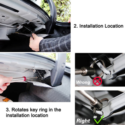 2 ชิ้นสำรองปรับอัตโนมัติรถฝากระโปรงหลังยกอุปกรณ์สปริง, Car Trunk Lid Lifting Spring Device