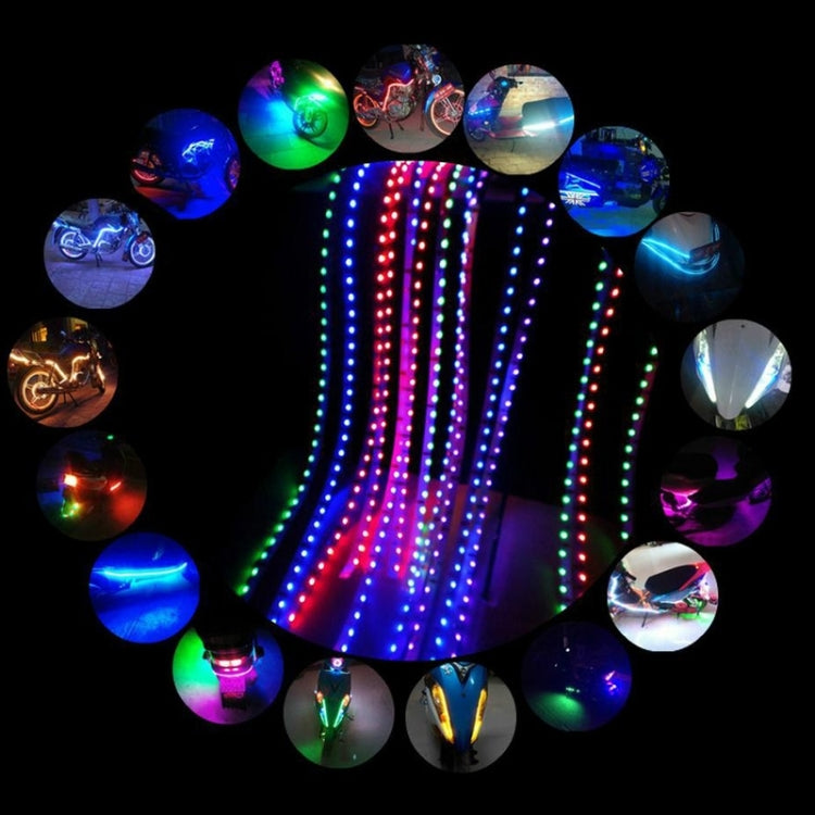 5 ชิ้นตามปกติสไตล์ 45 LED 3528 SMD กันน้ำรถยืดหยุ่นแถบแสงสำหรับตกแต่งรถยนต์, DC 12V, ความยาว: 45 ซม., 45cm+Dark Blue, 45cm+Green, 45cm+Ice blue, 45cm+Pink, 45cm+Red, 45cm+White, 45cm+Yellow