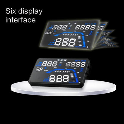 Q7 5.5 นิ้วรถ GPS HUD ระบบรักษาความปลอดภัยจอแสดงผล Head Up ที่ติดตั้งในยานพาหนะ, รองรับความเร็ว & เรียลไทม์ & ระดับความสูง & ปลุกความเร็วเกิน & หมายเลขดาวเทียม ฯลฯ, Q7