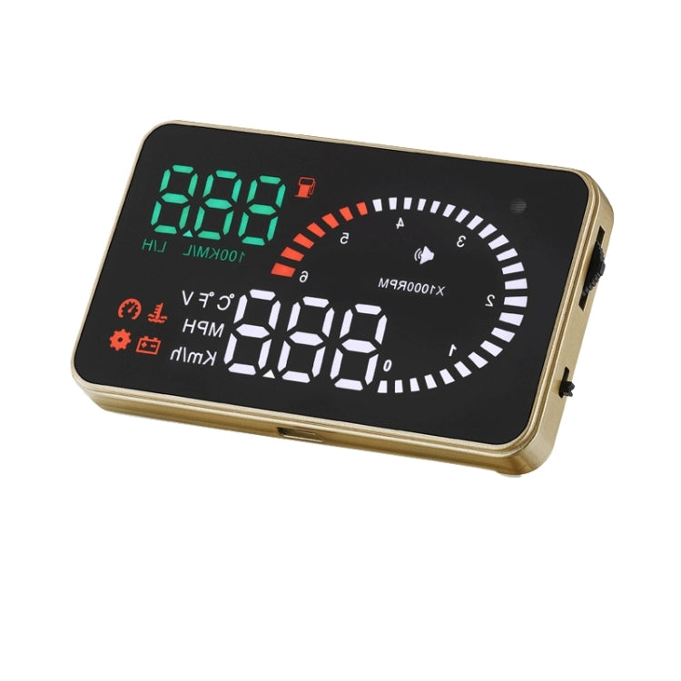 X6 3.5 นิ้วรถยนต์ OBDII / EUOBD HUD ติดตั้งบนรถ Head Up Display ระบบรักษาความปลอดภัย, รองรับความเร็วและอุณหภูมิของน้ำ & สัญญาณเตือนความเร็ว & การใช้เชื้อเพลิง & แรงดันแบตเตอรี่ ฯลฯ, X6